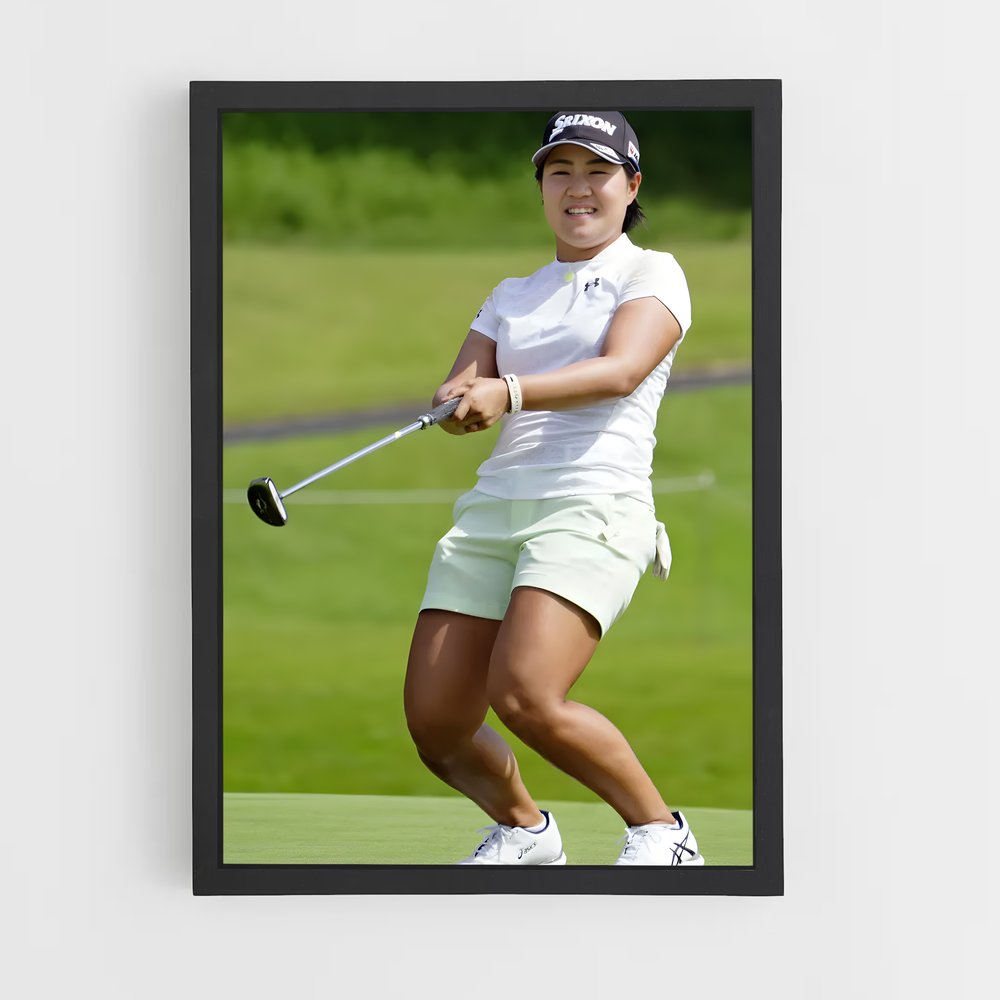 Poster Birdie en Blanc – affiche Golf (vue 2)